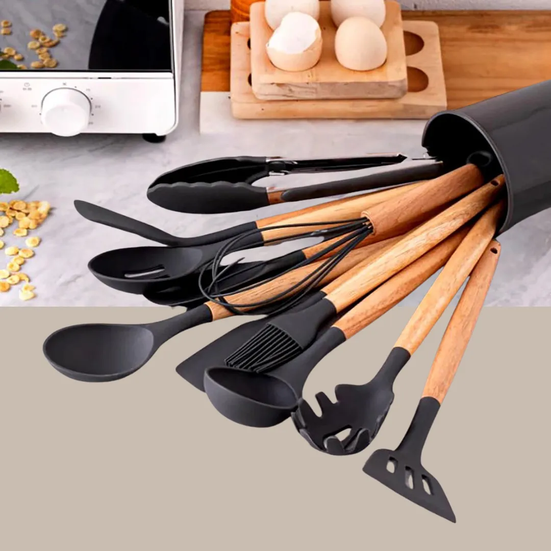 12Pcs Silicone Kitchen Utensils