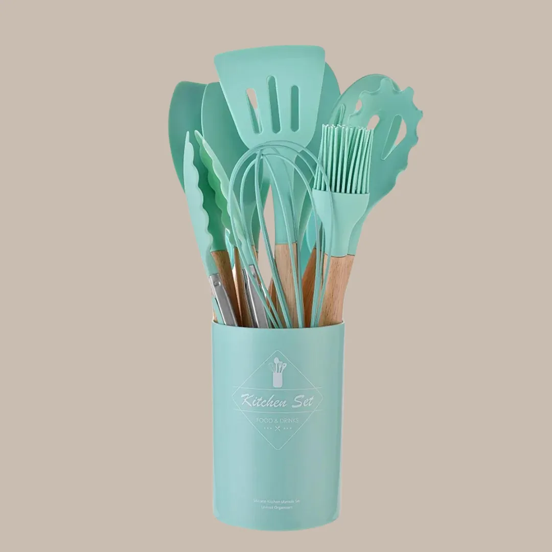 12Pcs Silicone Kitchen Utensils