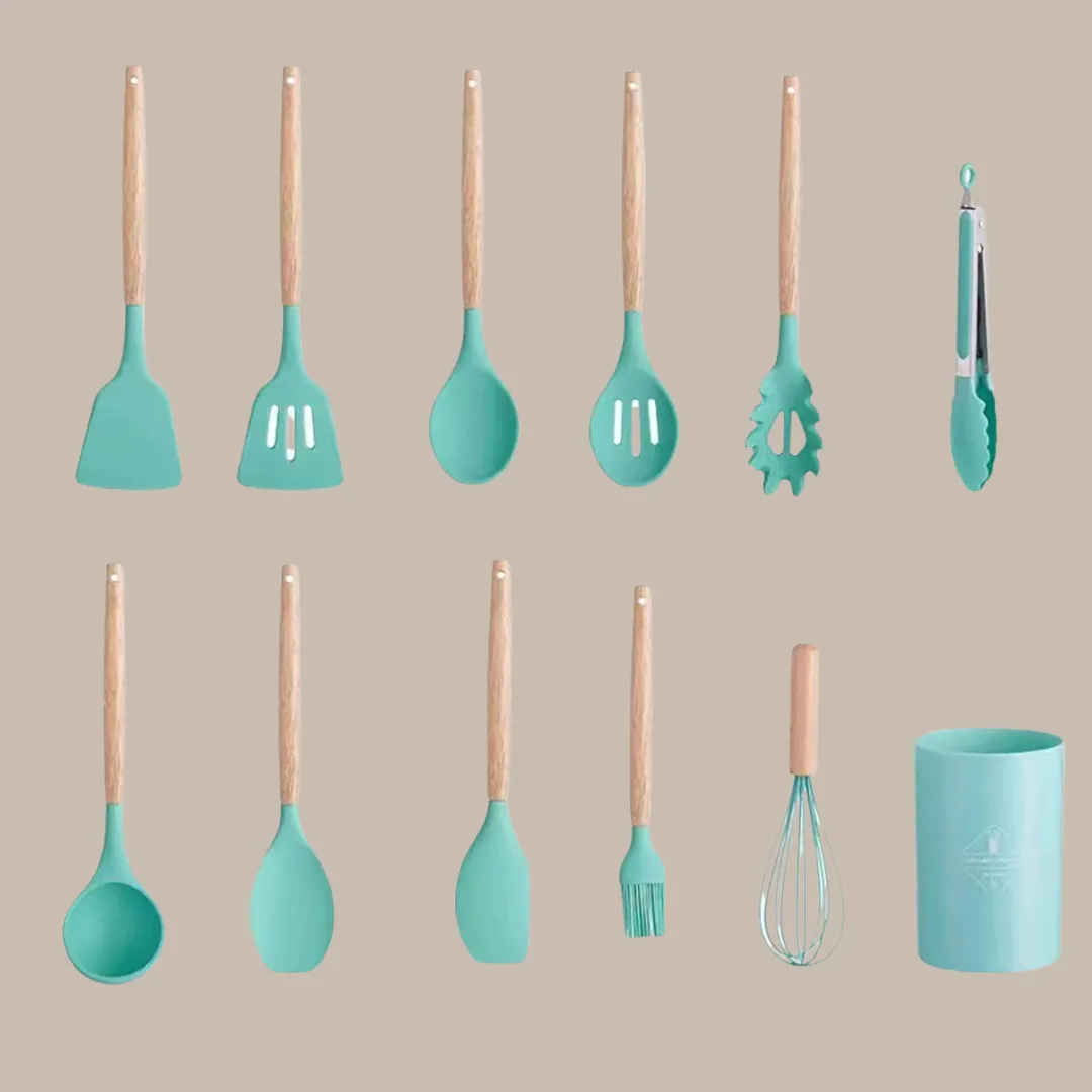 12Pcs Silicone Kitchen Utensils