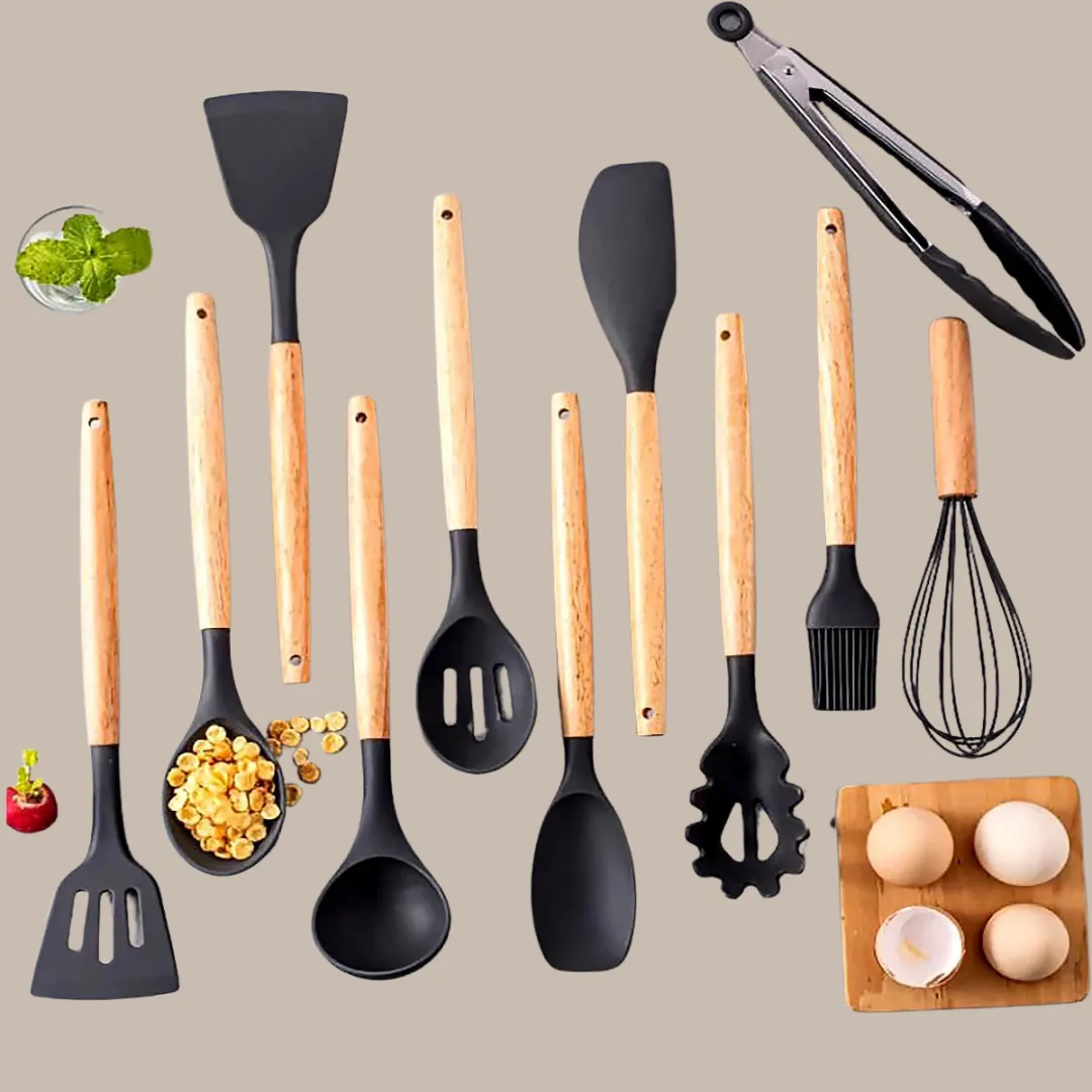 12Pcs Silicone Kitchen Utensils