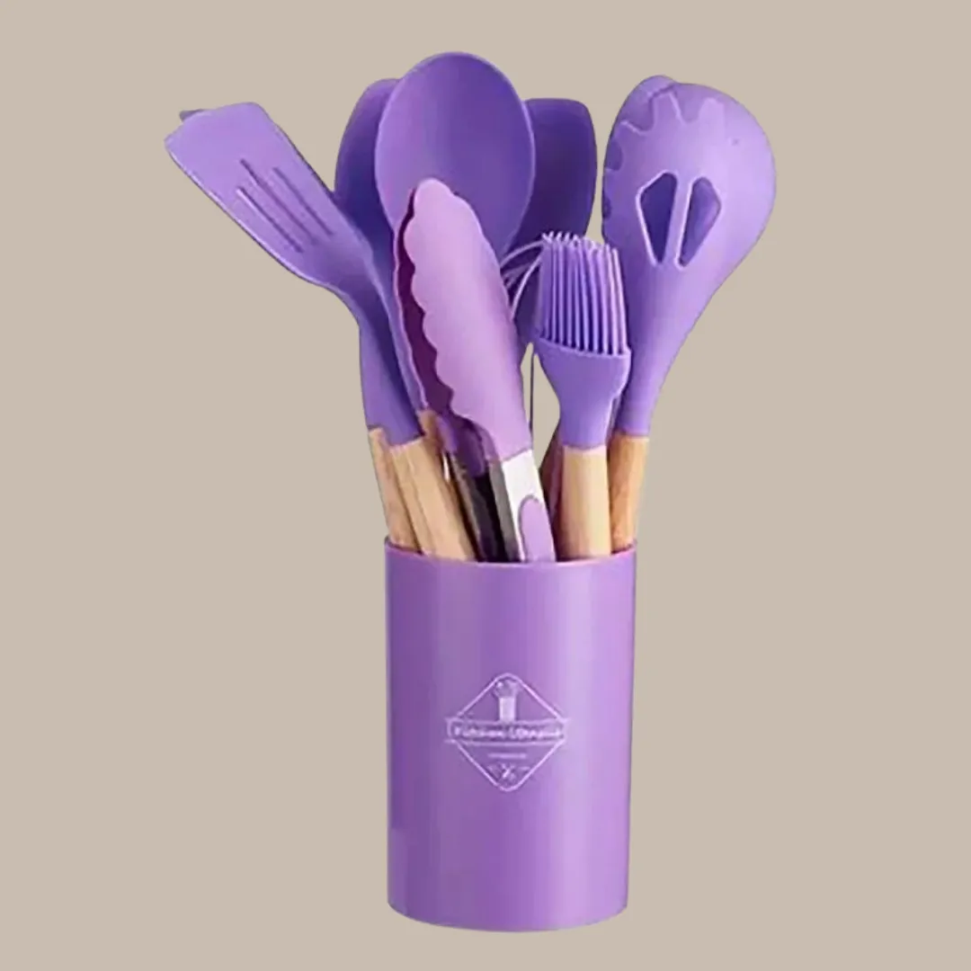 12Pcs Silicone Kitchen Utensils