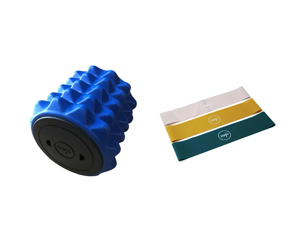 3 Resistance Bands & Mini Foam Roller