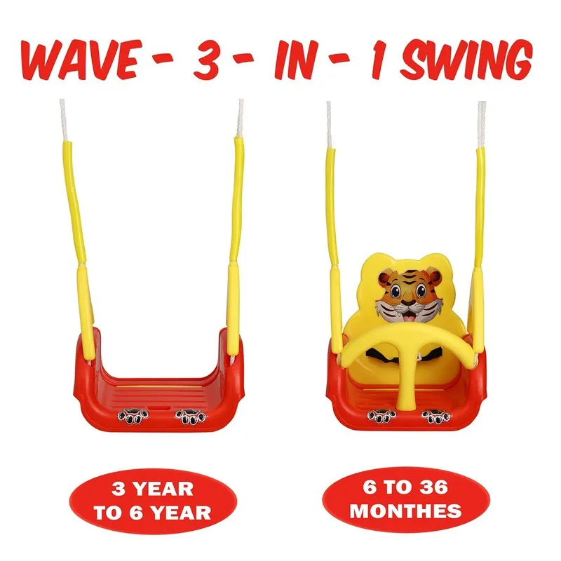 Baby Musical Swing with 4 Stages Multiple Age Settings (Red)