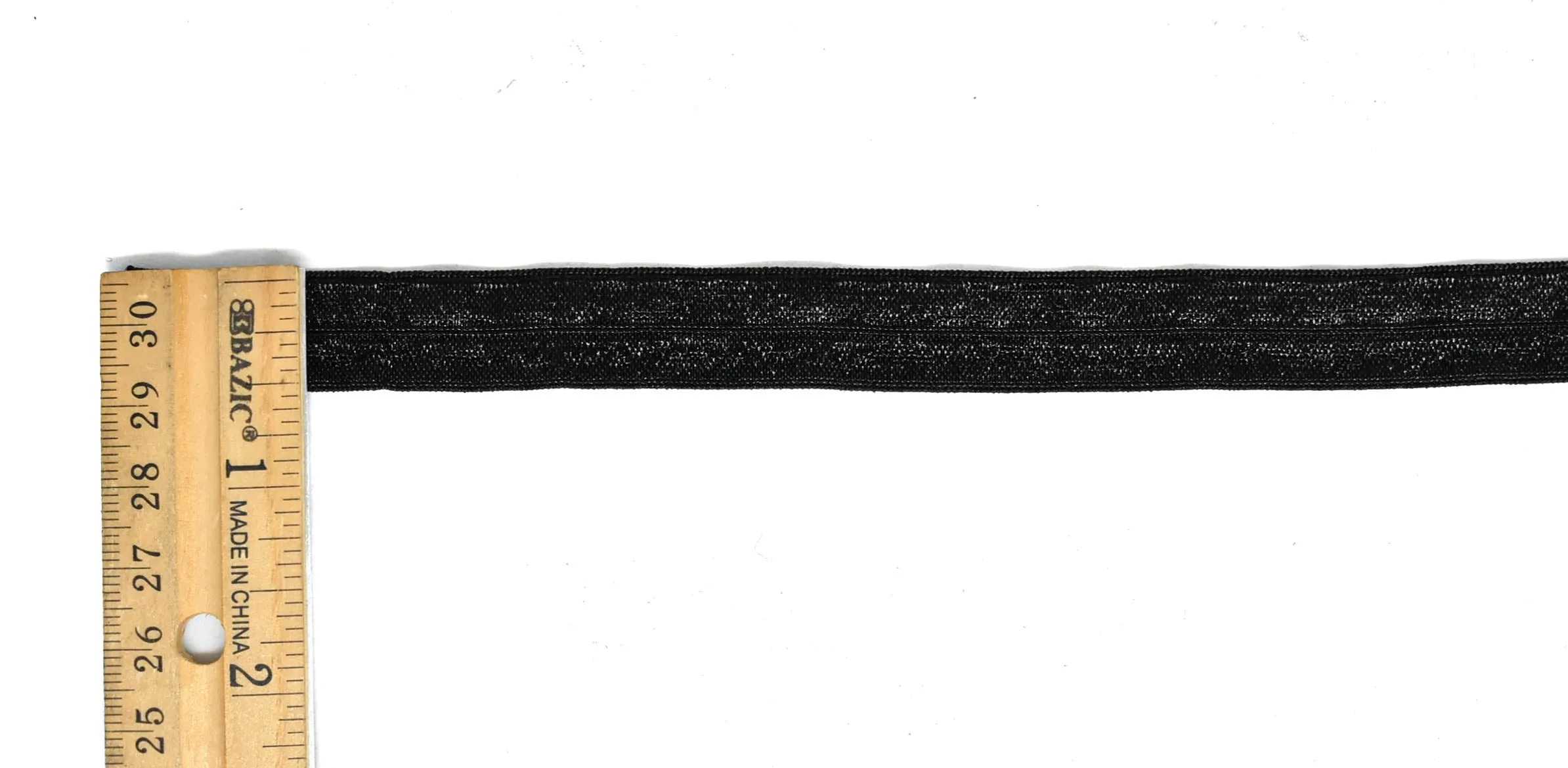 Black Fold-Over Elastic (FOE) Trim