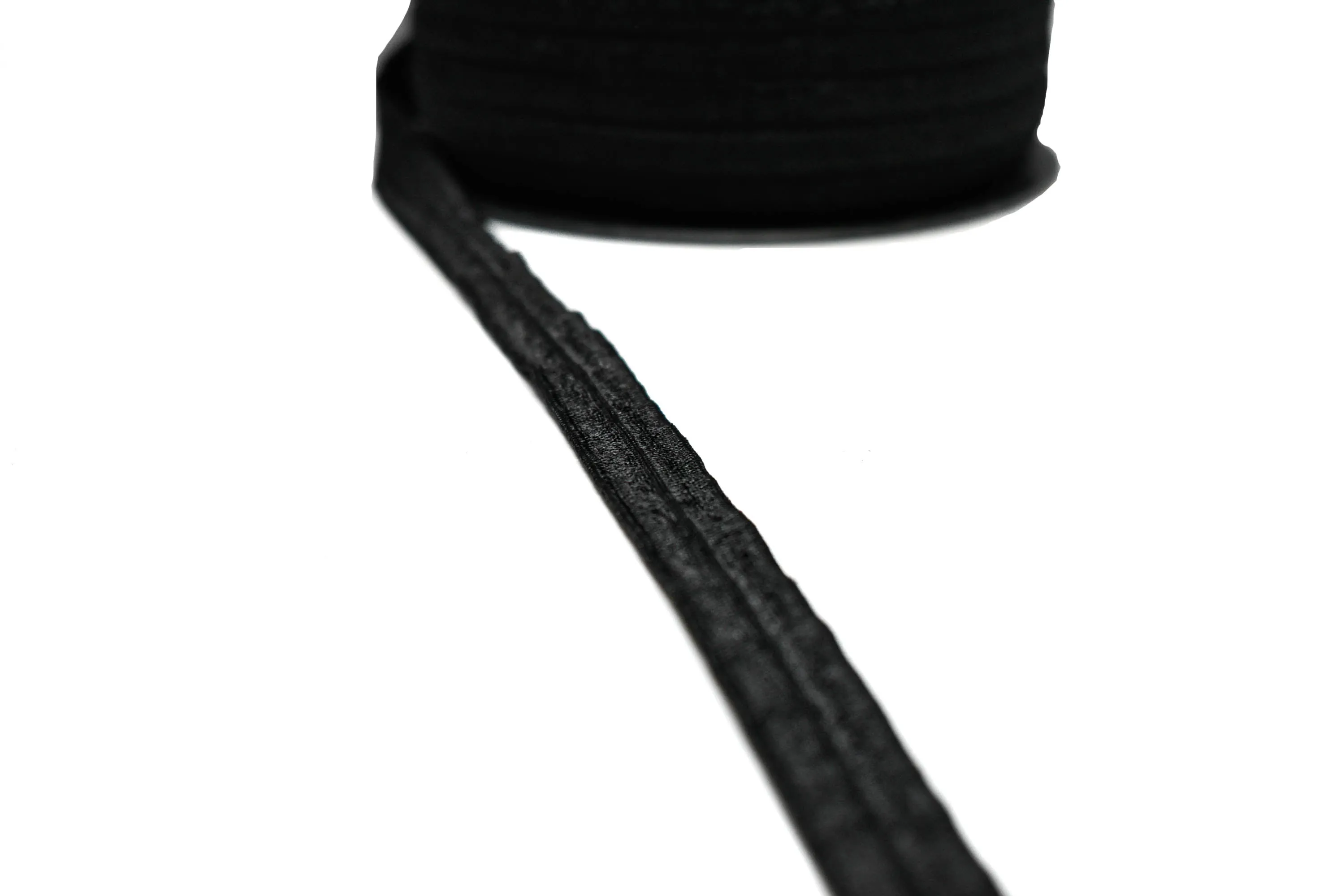 Black Fold-Over Elastic (FOE) Trim