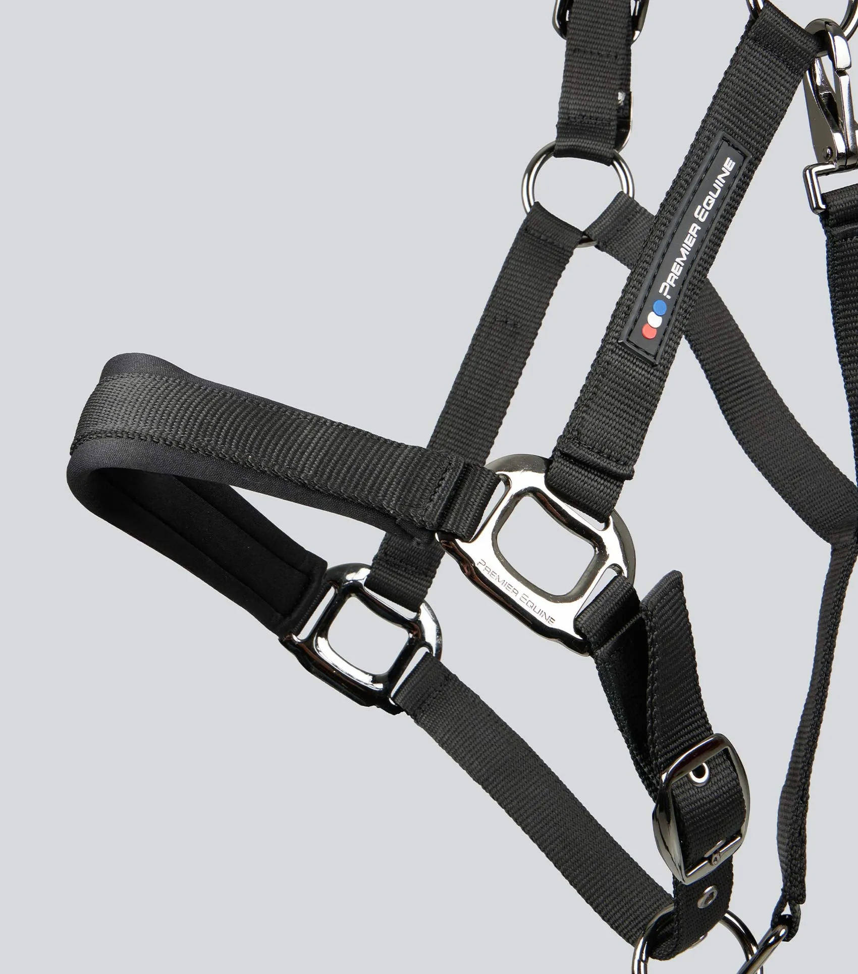 Corda Padded Head Collar with Lead Rope Black