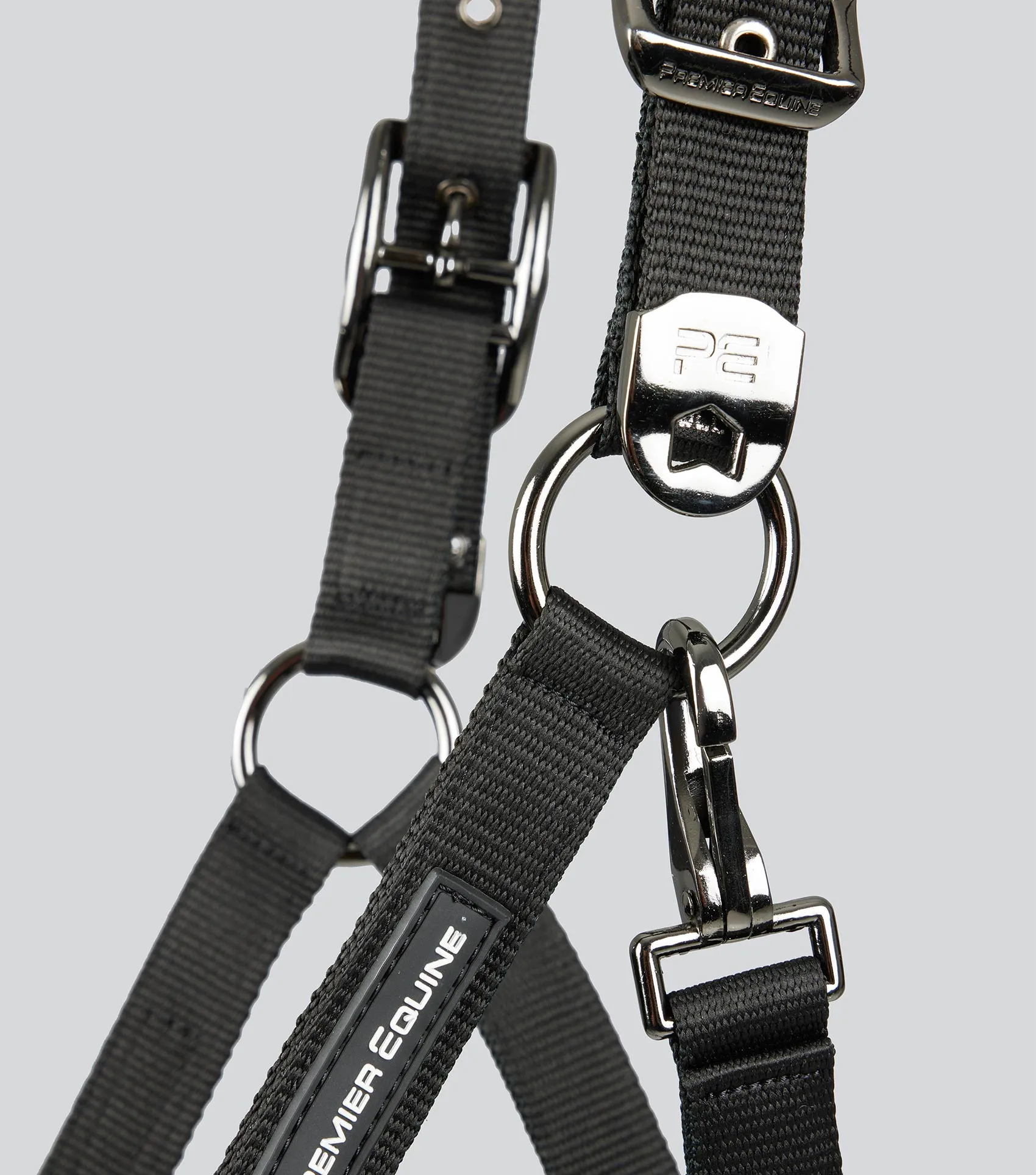 Corda Padded Head Collar with Lead Rope Black