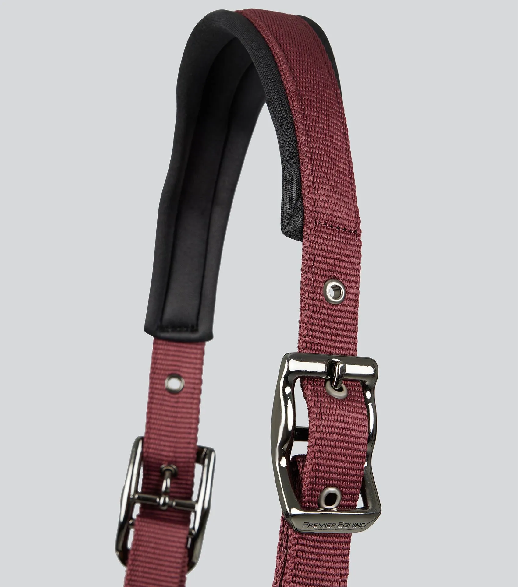 Corda Padded Head Collar with Lead Rope Burgundy