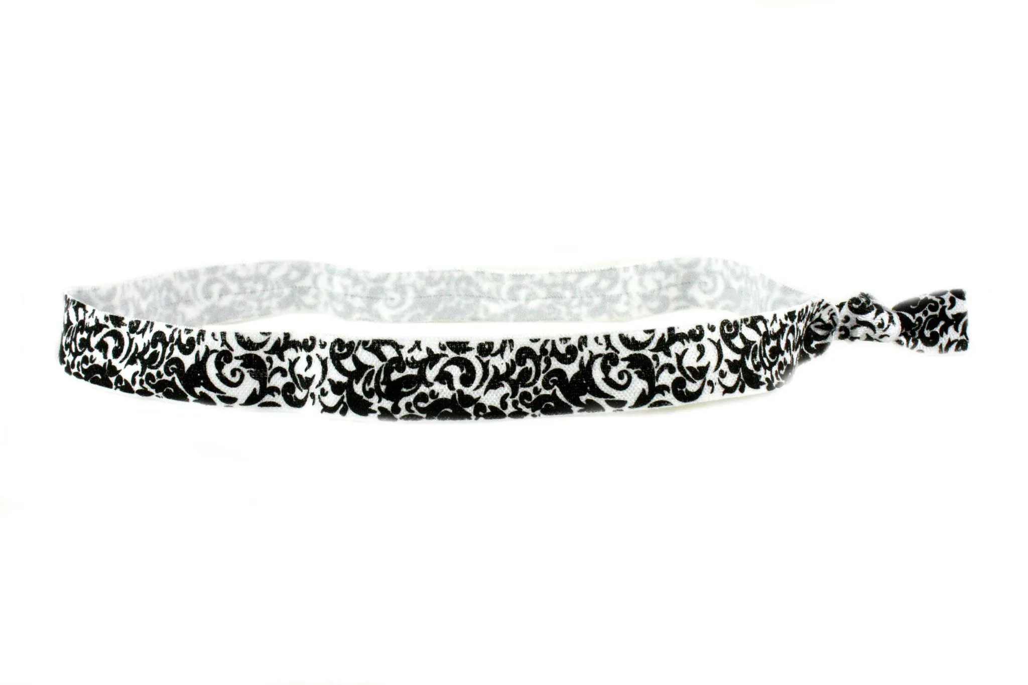 Floral Black Elastic Headband (SKU 6018 HB)