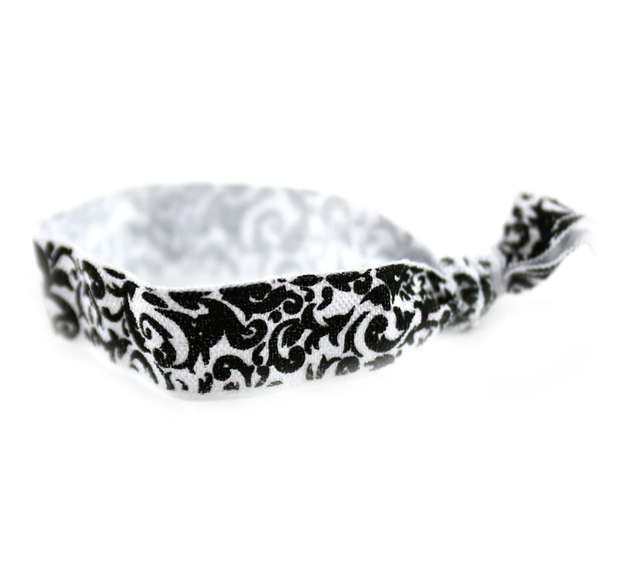 Floral Black Hair Tie (SKU 6018)