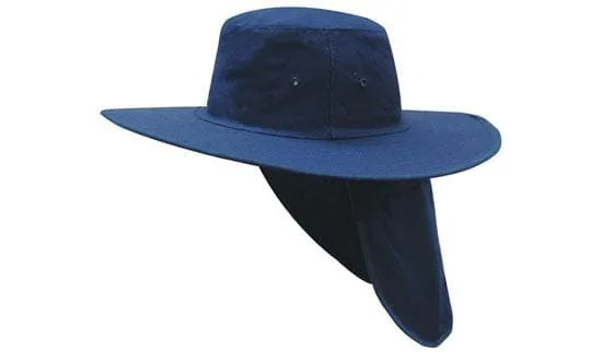 Headwear Canvas Sun Hat With Flap X12 - 4055