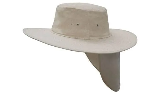 Headwear Canvas Sun Hat With Flap X12 - 4055