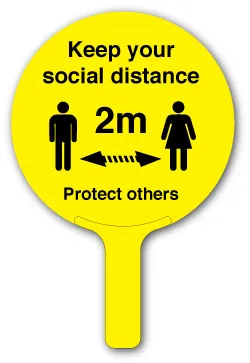 Keep your social distance... (Paddle sign)