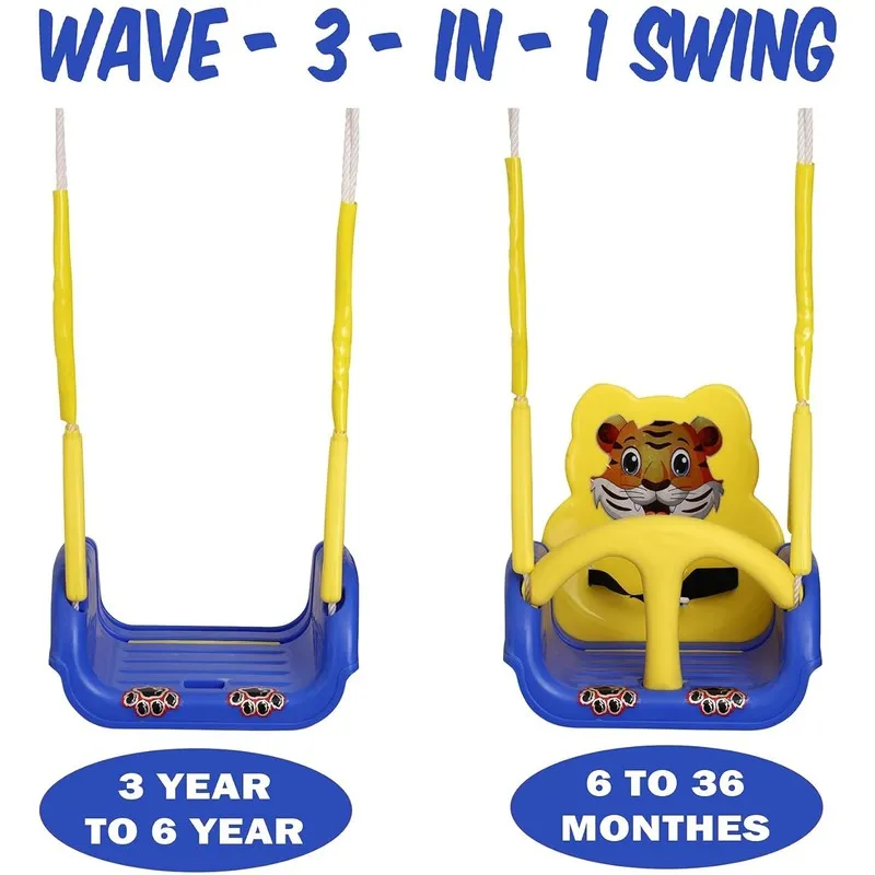 King of Swings Imported Quality 4 Stages Adjustable Baby Musical Swing (Blue)