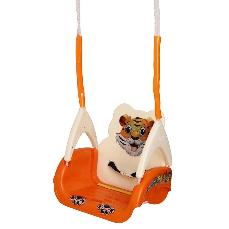 King of Swings Imported Quality 4 Stages Adjustable Baby Musical Swing (Orange)