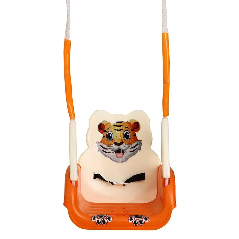 King of Swings Imported Quality 4 Stages Adjustable Baby Musical Swing (Orange)