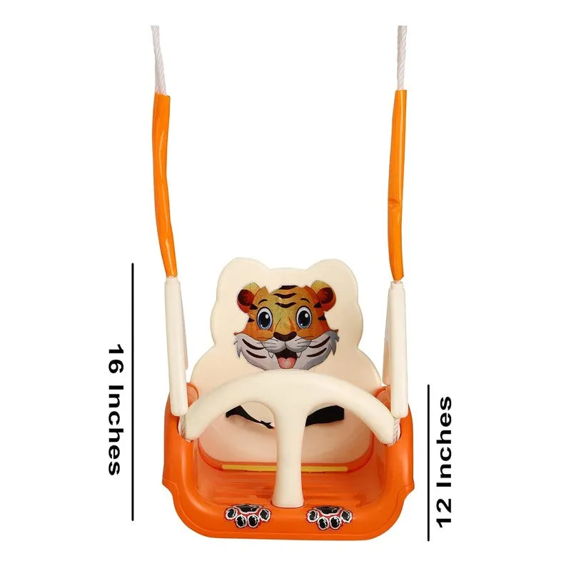 King of Swings Imported Quality 4 Stages Adjustable Baby Musical Swing (Orange)