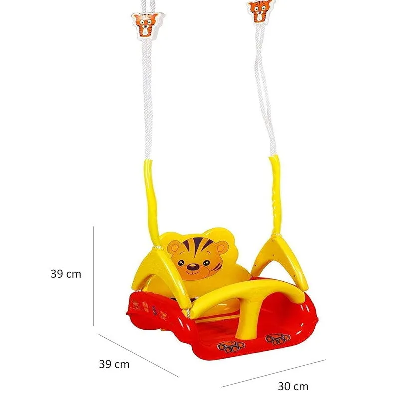 King of Swings Imported Quality 4 Stages Adjustable Baby Musical Swing (Red)