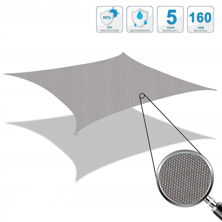 Outdoor Garden Sunshade Sail Waterproof Anti-UV Canopy, Size: 3m x 4m(Gray)