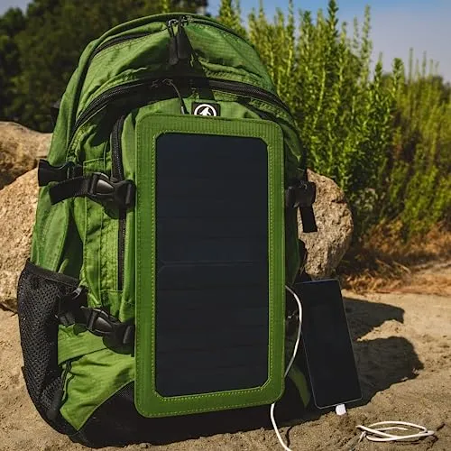 Outdoor Tech - Mountaineer Solar Backpack - Rugged 40L Outdoor Backpack with Flexible and Detachable 6.5W Solar Panel for Charging