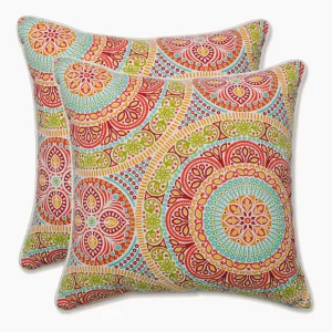 Outdoor/Indoor Delancey Jubilee 16.5-inch Throw Pillow (Set of 2)