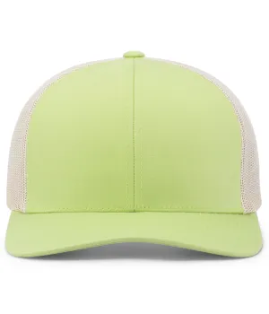 Pacific Headwear Trucker Snapback Cap - Green Glow/Beige/Green Glow