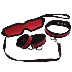 SEX & MISCHIEF 5 PIECE RED RESTRAINT KIT