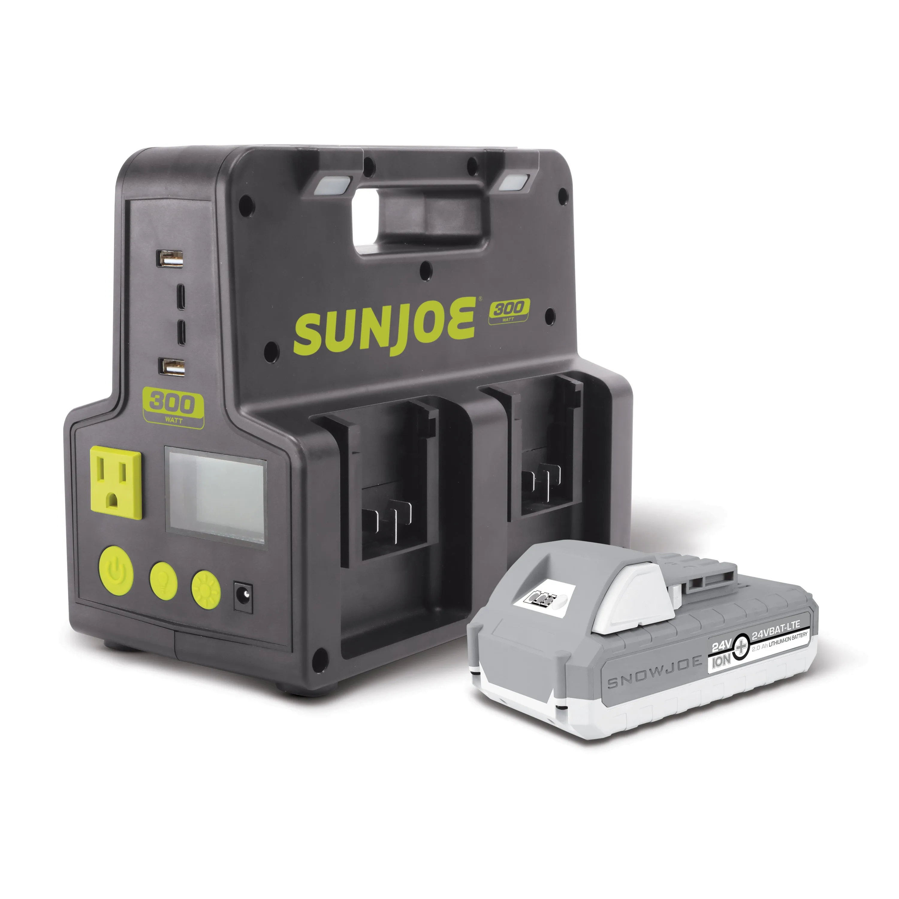 Snow Joe   Sun Joe Ultimate 24-Volt* Charging Bundle | Portable Generator/Charging Station & 2.0-Ah Battery