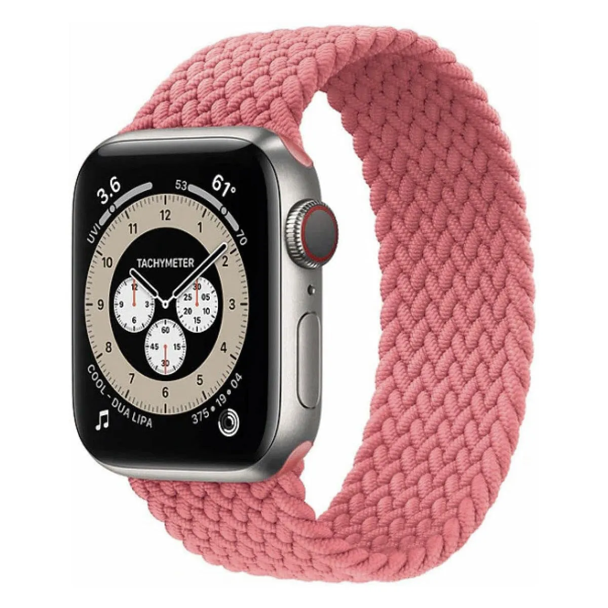 Solo Loop Bands Compatible With Apple Watch Band for 42MM 44MM 45MM S-Pink