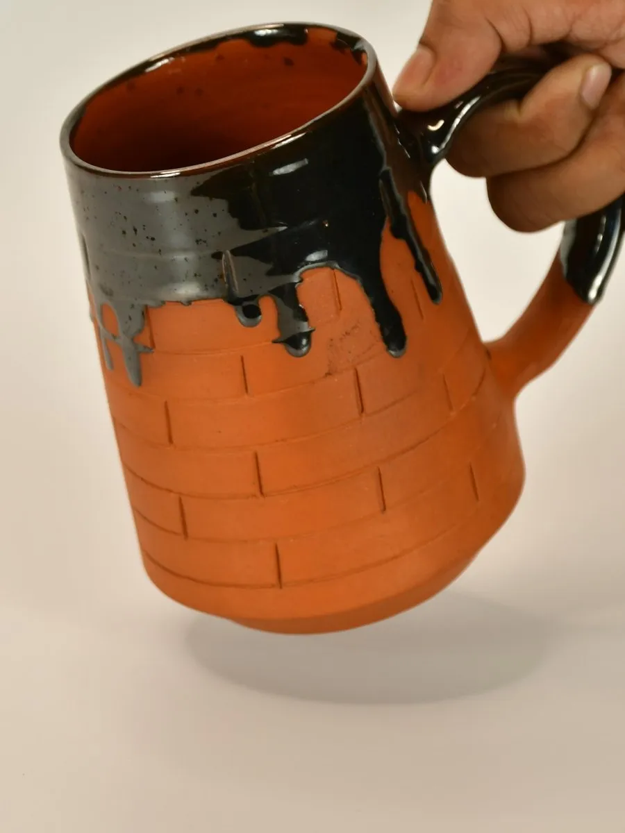 Terracotta Beer Mug: Stylish Home Decor and Kitchenware