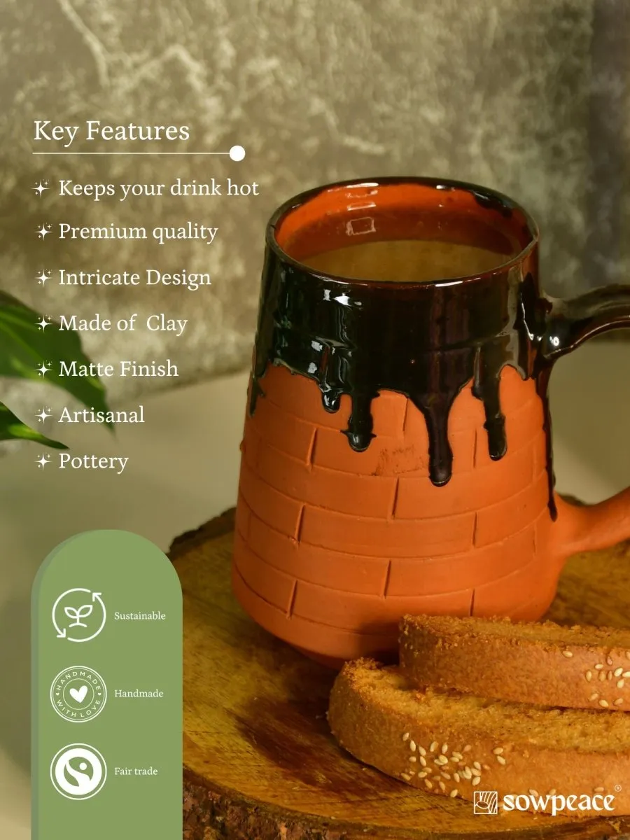 Terracotta Beer Mug: Stylish Home Decor and Kitchenware