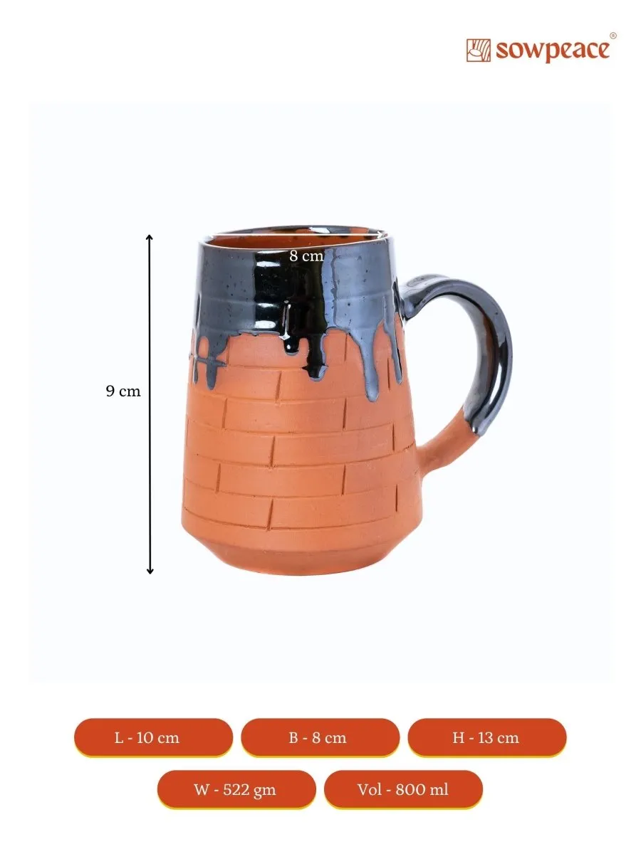 Terracotta Beer Mug: Stylish Home Decor and Kitchenware