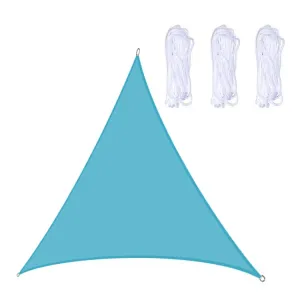 Triangle Outdoor Garden Sunshade Sail Waterproof Anti-UV Canopy, Size: 3.6m x 3.6m x 3.6m(Lake Blue)