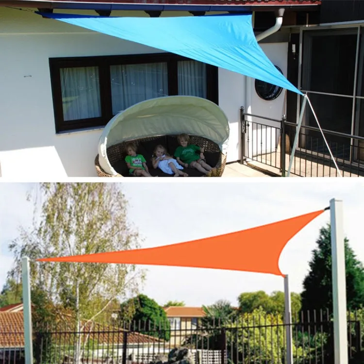 Triangle Outdoor Garden Sunshade Sail Waterproof Anti-UV Canopy, Size: 3.6m x 3.6m x 3.6m(Lake Blue)