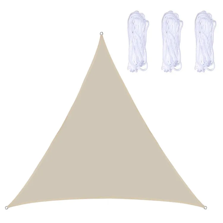 Triangle Outdoor Garden Sunshade Sail Waterproof Anti-UV Canopy, Size: 4.5m x 4.5m x 4.5m(Beige)