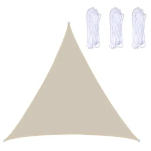 Triangle Outdoor Garden Sunshade Sail Waterproof Anti-UV Canopy, Size: 4.5m x 4.5m x 4.5m(Beige)