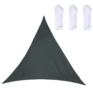 Triangle Outdoor Garden Sunshade Sail Waterproof Anti-UV Canopy, Size: 4m x 4m x 4m(Black)