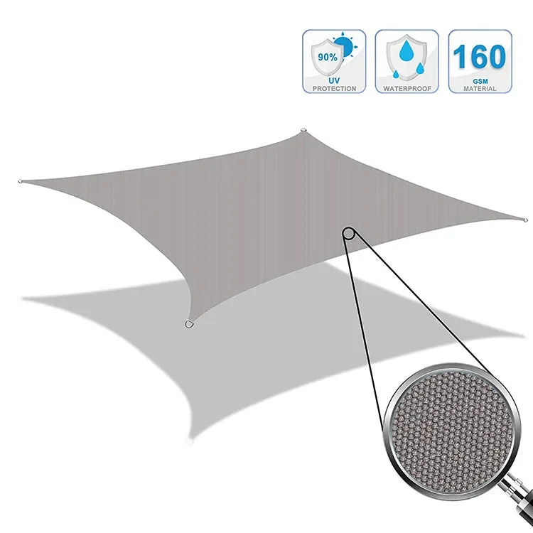 Triangle Outdoor Garden Sunshade Sail Waterproof Anti-UV Canopy, Size: 5m x 5m x 7.1m(Black)